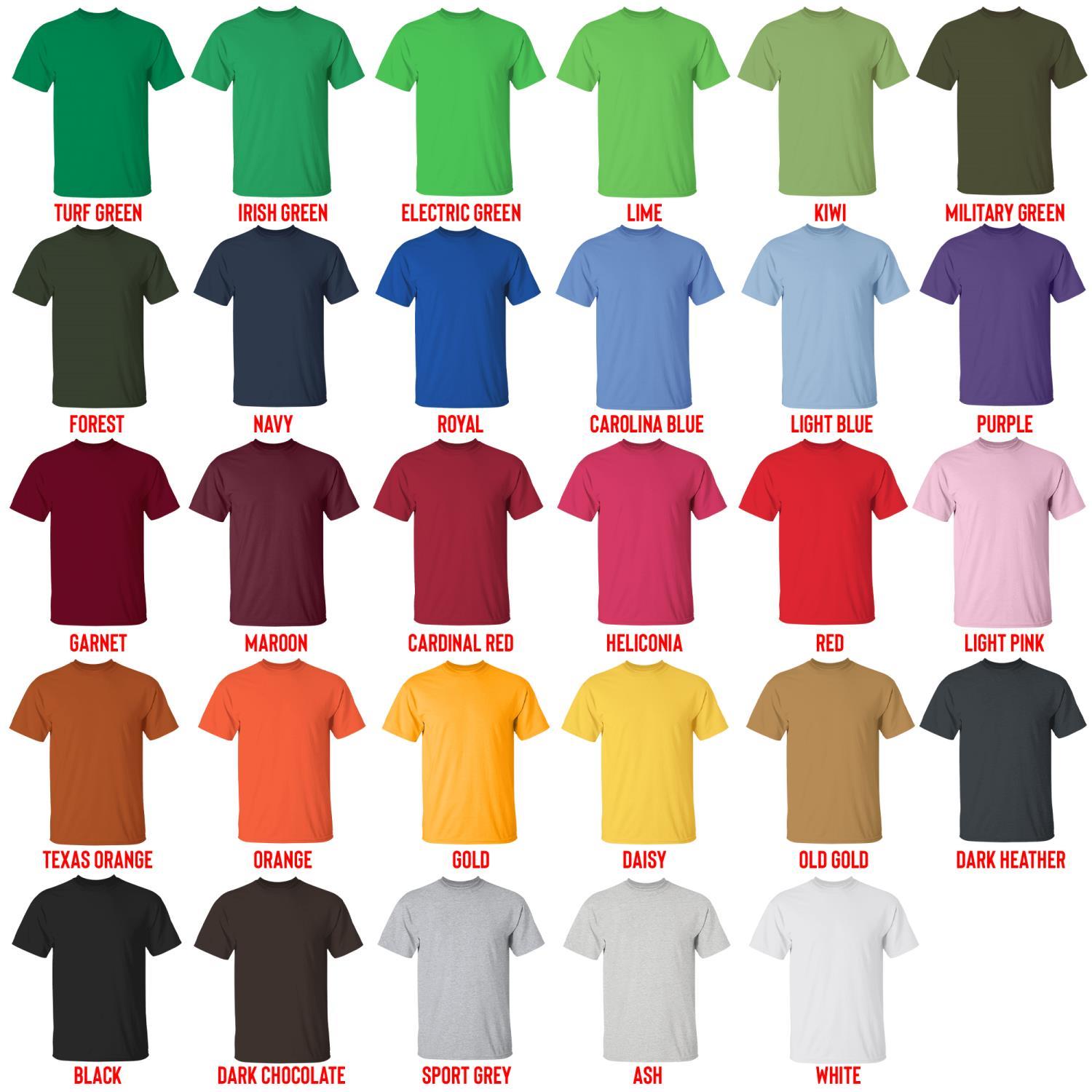 t shirt color chart - Morbid Podcast Merch