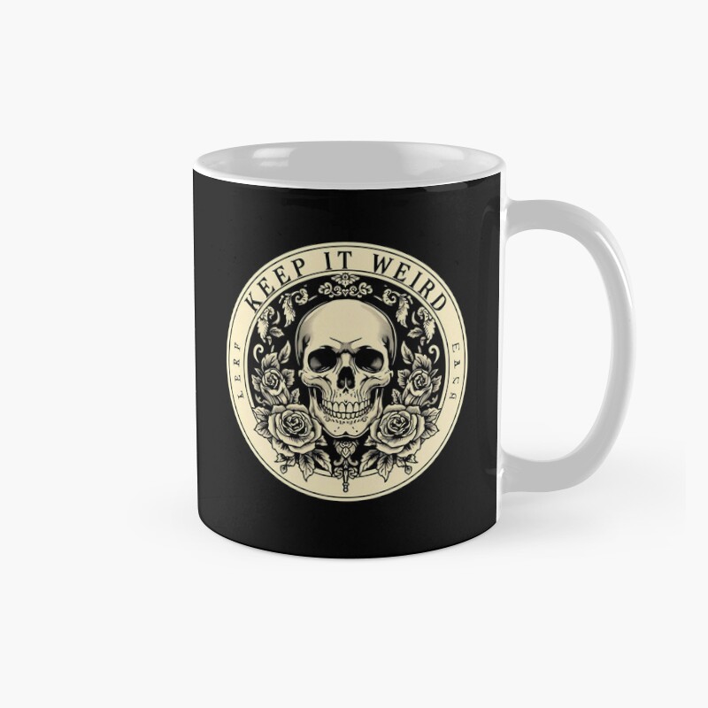 Keep It Weird Morbid Black Mug